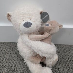 DEMDACO “Wrapped in Prayer” Bear Plush Mom & Baby Stuffed Animal NWT